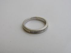 18ct white gold & diamond eternity ring, size I, weight 3gms. Estimate £250-280