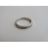 18ct white gold & diamond eternity ring, size I, weight 3gms. Estimate £250-280