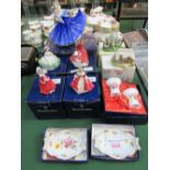 5 Royal Doulton figurines; 4 pieces of Crown Derby; Lilliput Lane cottage & Leonardo figurine.