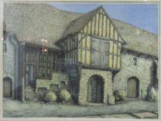 3 framed & glazed prints of buildings. Estimate £10-20