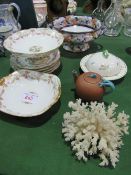 Qty of china including Limoges; Victorian decorative china bowl & a Shelley butter dish. Estimate £