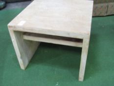 2 oak stands with shelves under. Estimate £20-30