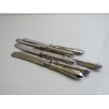 Set of 6 hallmarked silver butler knives by Yates Bros. Sheffield 1922. Estimate £15-20