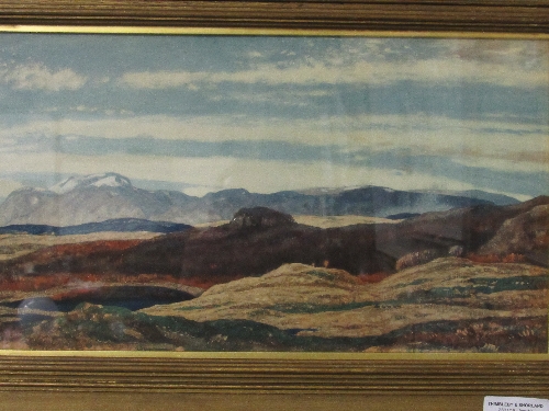 Framed & glazed watercolour of Highland scene, signed by the artist. Estimate £30-50