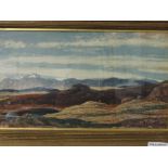 Framed & glazed watercolour of Highland scene, signed by the artist. Estimate £30-50