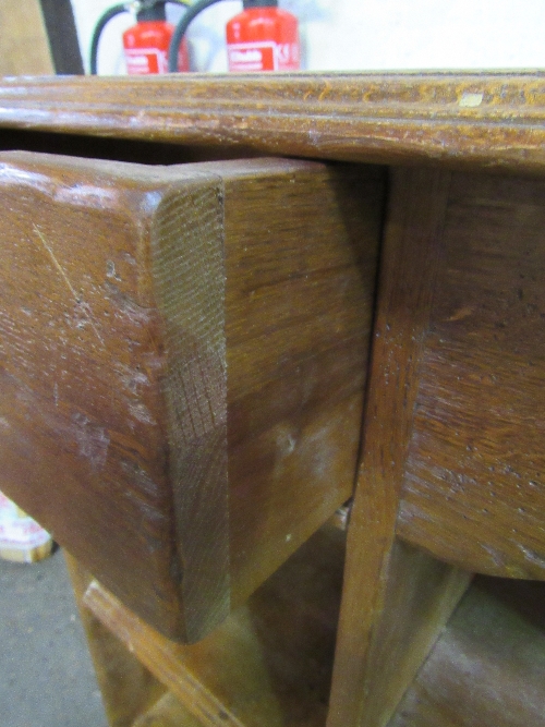 Oak open storage unit/bookcase with 2 drawers, 99 x 34 x 101cms. Estimate £10-20 - Image 2 of 4