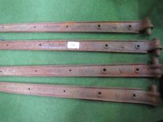 2 pairs of cast iron grate hinges by Charles Collinge, Lambeth. Estimate £50-80