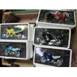 6 'Pauls' model art BMW motorbikes. Estimate £30-40