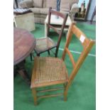 2 cane seat chairs together with another 2. Estimate £10-20