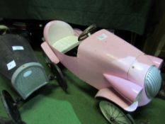 Child's Baghera pink pedal car. Estimate £20-40