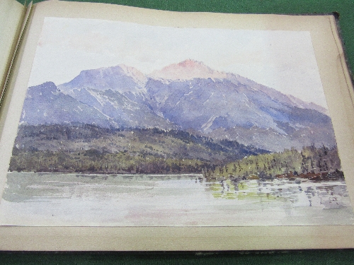 An album containing approx 78 watercolours including animals, flowers, landscapes, some dated late - Image 10 of 13