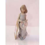 Lladro figurine, no. 5643, girl with straw hat. Estimate £65-80