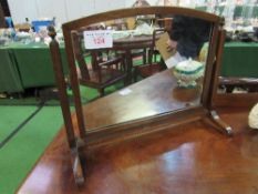 Mahogany framed toilet mirror. Estimate £10-20