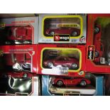 Collection of 8 die-cast classic model Ferraris, 7 in original boxes. Estimate £40-50