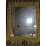 Gilt decorative wood & plaster framed wall mirror, 100 x 81cms. Estimate £20-40