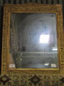 Gilt decorative wood & plaster framed wall mirror, 100 x 81cms. Estimate £20-40