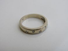 18ct gold & diamond half eternity ring, size M, weight 3.2gms. Estimate £150-180