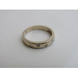 18ct gold & diamond half eternity ring, size M, weight 3.2gms. Estimate £150-180