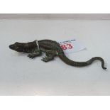 Antique bronze lizard/reptile, 14cms. Estimate £30-40