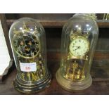 2 German anniversary clocks. Estimate £20-40