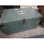 Vintage GPO wooden storage box, 72 x 47 x 39cms. Estimate £20-40