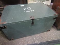 Vintage GPO wooden storage box, 72 x 47 x 39cms. Estimate £20-40