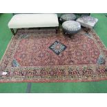 Red ground tribal rug, 190 x 130. Estimate £20-40