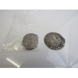 Elizabeth I sixpence crowned bust left with rosette right, quartered Royal Arms on reverse, 1575