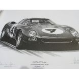 10 Peter Ratcliffe 'Legends in Time' prints of F1 & GT cars, signed Alan Stammers of various