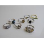 8 various fashion rings. Estimate £20-30