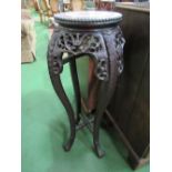 Carved rosewood decorative jardinière with cabriole legs. Estimate £40-60