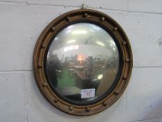 Circular convex mirror, 45cms diameter. Estimate £10-20