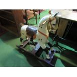 Child's wooden rocking horse. Estimate £20-40