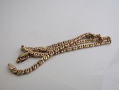 9ct gold necklace weight 7.7gms length 40cms. Est £90-100