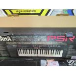 Yamaha PSR-3 portatone keyboard together with Jim Deacon bass guitar. Estimate £30-50