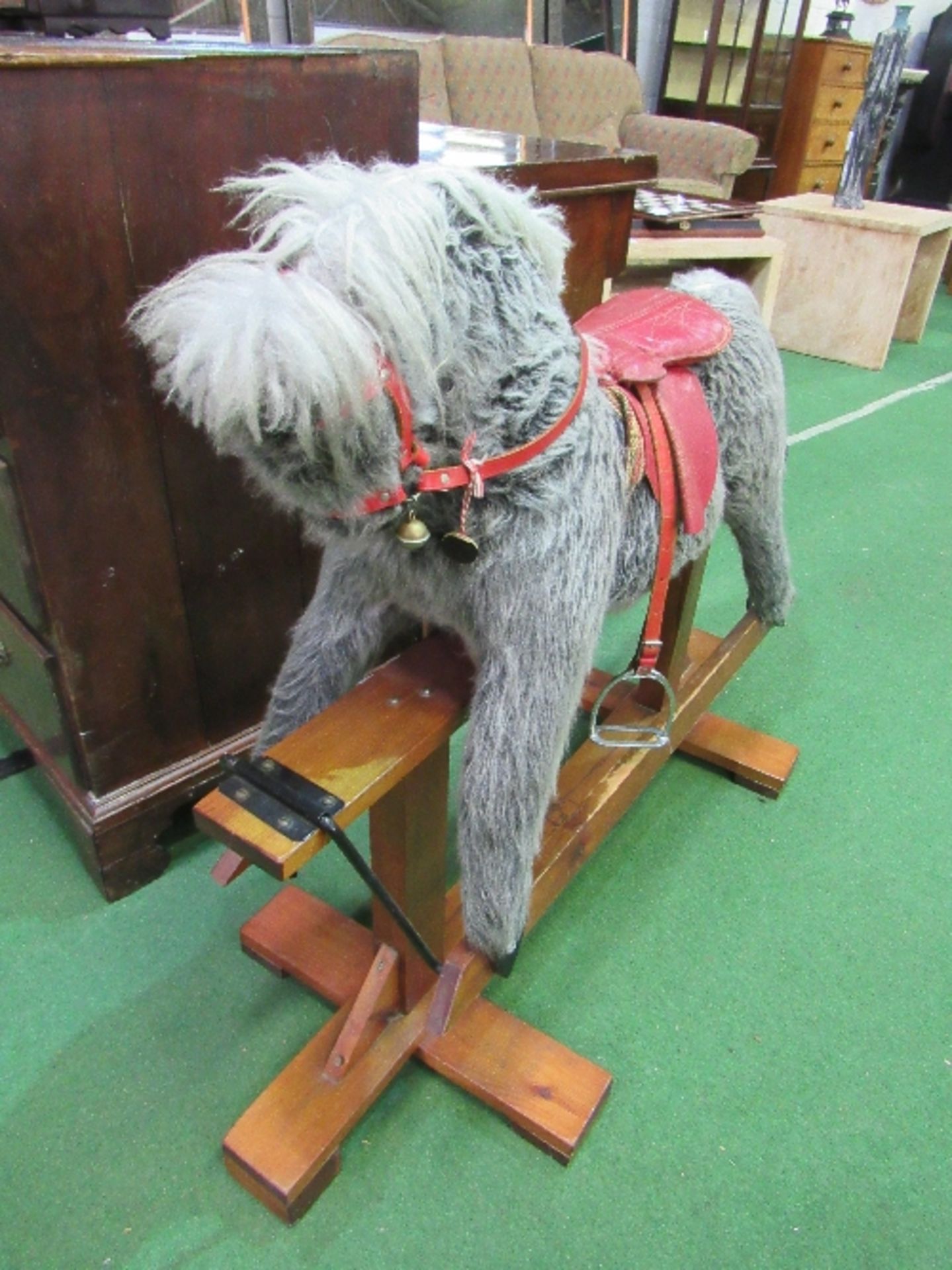 Pegasus Toys grey rocking horse, height 92cms, length 110cms. Estimate £50-60 - Image 2 of 4