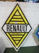 Renault double sided enamel sign, 115 x 79cms. Estimate £100-150