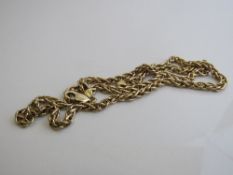 9ct gold necklace weight 12.5gms length 52cms. Est £140-160