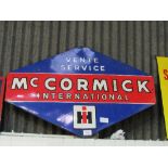 'McCormick International' enamel sign, 82 x 120cms. Estimate £100-150