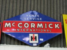 'McCormick International' enamel sign, 82 x 120cms. Estimate £100-150