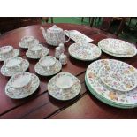 Part Minton 'Haddon Hall' tea service, 29 pieces. Estimate £40-60