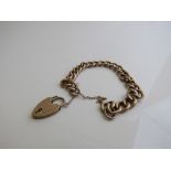 9ct gold chain link bracelet weight 13.1gms length approx 23cms. Est £140-160