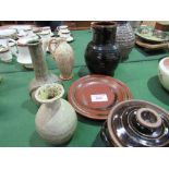 8 various art pottery items. Estimate £10-20