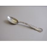 Sterling silver King's pattern design dessert spoon, 44gms, 17.5cms. Estimate £15-20