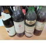 8 bottles of various wines including Chateauneuf du Pape, 1986. Estimate £25-40