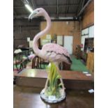 Large China flamingo figure (damaged to base), height 80cms. Estimate £20-30