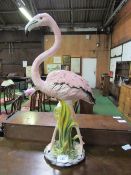 Large China flamingo figure (damaged to base), height 80cms. Estimate £20-30