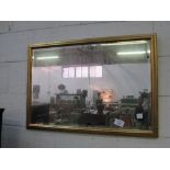 Gilt framed rectangular bevel-edged wall mirror, 68 x 98cms. Estimate £20-30