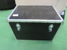 White metal & faux crocodile skin box, 60 x 42 x 42cms. Estimate £20-30