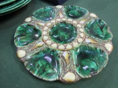 Minton oyster plate (a/f) together with other assorted plates. Estimate £50-80